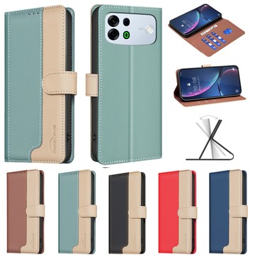A7Promax  雙拼色 掀蓋保護套 適用 OPPO A7ProMax 5G 手機殼 防摔殼 前扣保護殼 卡片收納