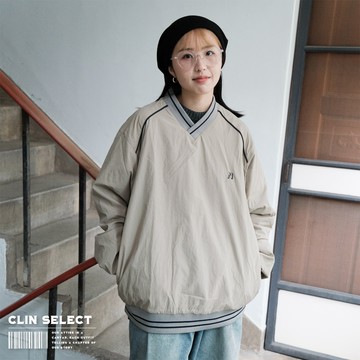 西林 CLIN｜選物｜美式速乾V領罩衫_兩色 / T-0163 中性 工裝 Cityboy 素色 寬鬆 簡約
