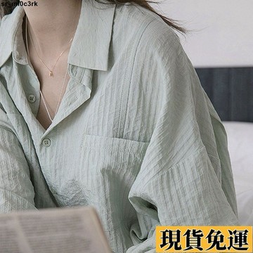 🚛限時低价🚛 複古港味棉麻襯衫女春夏薄款法式慵懶寬鬆設計感小衆上衣防曬外套