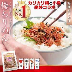  ふりかけ 梅ちりめん カリカリ梅 使用 梅入り ソフトふりかけ ）85g×3個 小魚 海鮮 珍味 【 ご飯のお供 おつまみ お茶漬