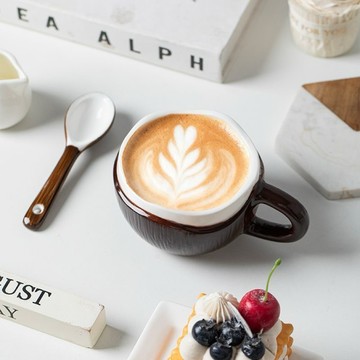 Mavis麻麻💖 現貨台灣出有保障🚚交換禮物 可愛椰子造型陶瓷咖啡杯｜附同款勺子 禮盒裝