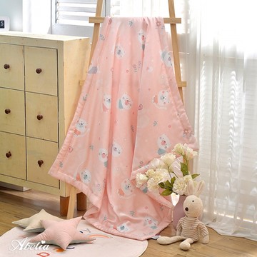 【Great Living格蕾寢飾】英國Abelia 俏皮喵喵 天絲兒童抗菌涼被 105*120CM