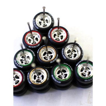 外貿1/64車模輪胎輪骰風火輪多美卡TOMYM2京商小車輪子改裝通用