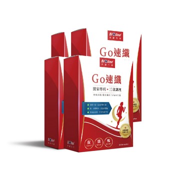 BIOline GO速纖｜穩控加速代謝錠4盒(30顆/盒〕〔檸檬多酚、植萃酵素、膳食纖維、定殖益生菌)