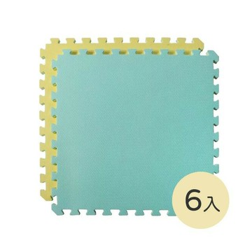 Pato Pato 馬卡龍2cm雙色地墊(6入組) - 黃&淺綠★衛立兒生活館★