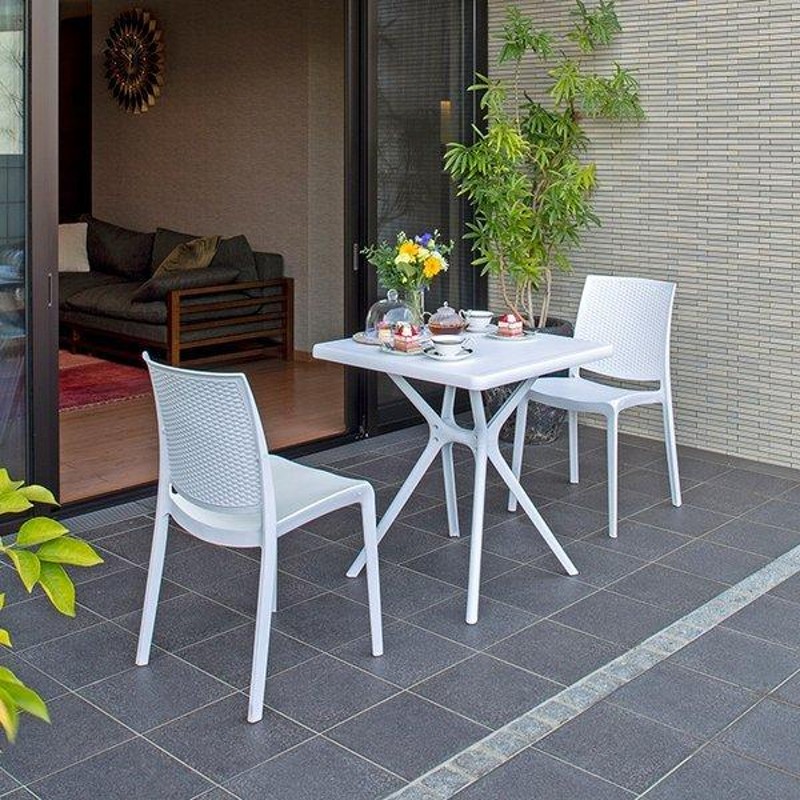 庭家具 タカショー スクエアテーブル Bosco チャコールグレー MPF-01TG ガーデンファニチャー