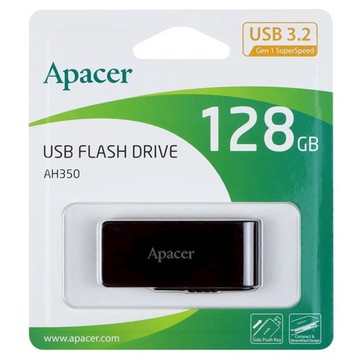 Apacer 宇瞻 3.0伸縮式隨身碟 AH350 黑色  128GB  1個