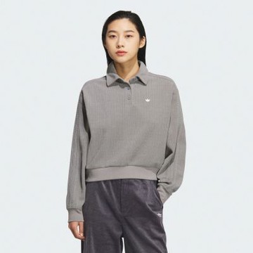 【adidas 愛迪達】 CHENILLE 長袖 POLO 衫 女 - Originals KS5981