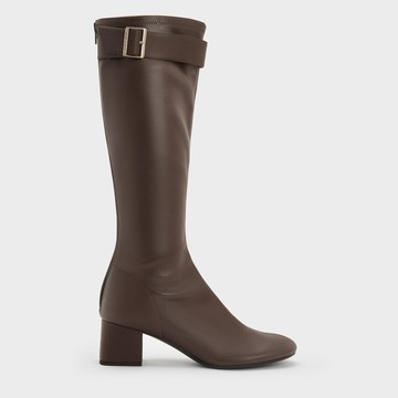 Gerry 釦環粗跟長靴