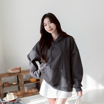 獨家訂製！抽繩內刷絨帽T EX400502 【現貨】