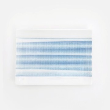 Miyama 深山 瀬縞 平盤15x11cm 藍白