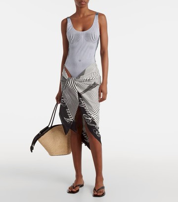 Jean Paul Gaultier Pinstripe Body Morphing swimsuit