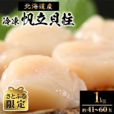 北海道産 冷凍帆立貝柱 1kg(約41～60玉)