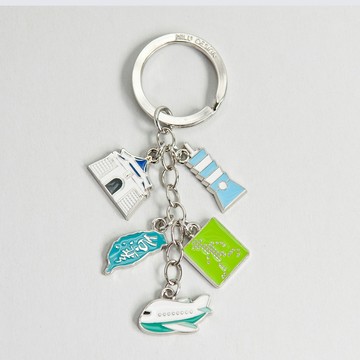 【仲夏周年慶】臺灣特色 高質感金屬鑰匙圈 飾品 / 趣遊 Taiwan 暢遊 (綠)