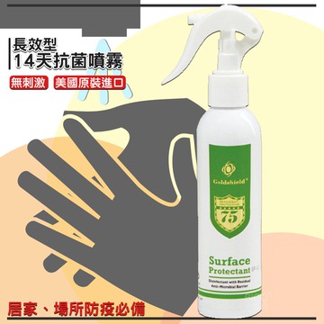 多國認證??【金護盾】GS75 長效型14天抗菌噴霧(180ml) 洗手液 手部清潔 免沖洗無酒精 長效抗菌 美國原裝進口