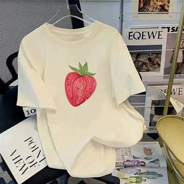 【韓國K.W.】韓國專櫃夏豔俏皮美式棉上衣(小香風/棉麻/亞麻/輕薄)