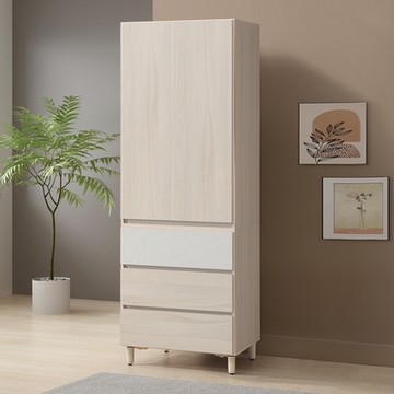 Homelike 喜家居2.5x7尺三抽衣櫃(2347)-75x54x202cm
