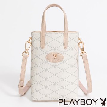 PLAYBOY - 萬用包附長背帶 Graceful系列 - 米白色
