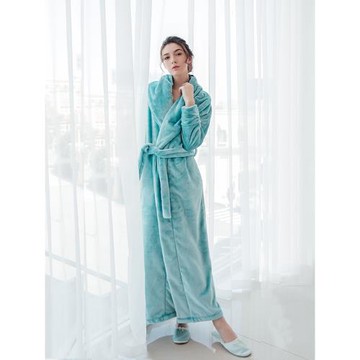 睡袍男女情侶加厚超長款法蘭絨浴袍大碼性感睡衣女秋冬網紅家居服