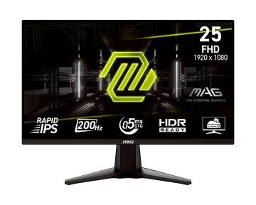【降價】MAG 255F E20 電競顯示器 (24.5吋Rapid IPS/ 200Hz/ 0.5ms/ AI Vision)