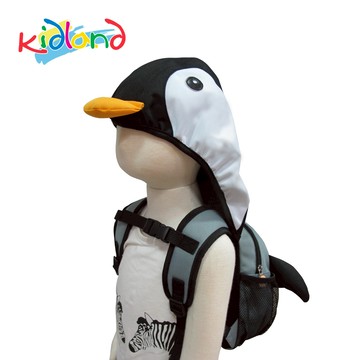 KIDLAND 動物兒童連帽防走失後背包-企鵝 R-AYI-17111