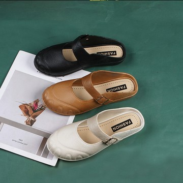 【韓國K.W.】Y7221現貨40碼穆勒款晶瑩剔透淑女鞋(通勤鞋/懶人鞋/樂福鞋/平底鞋)