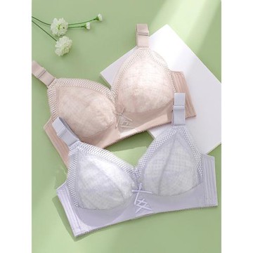 夏天超薄內衣女無鋼圈薄款大胸顯小神器聚攏收副乳調整型文胸罩