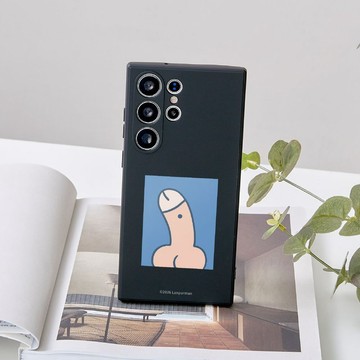 屌面人Lanparmanㄐㄐ證件照純色矽膠SAMSUNG手機殼