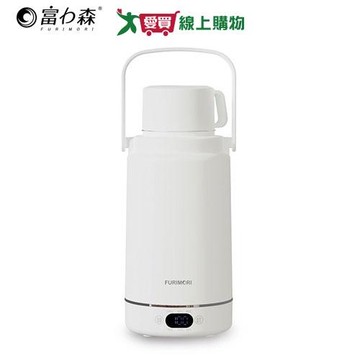 FURIMORI富力森 1.2L全電壓隨行溫控電熱水杯 白 FU-K1210【愛買】