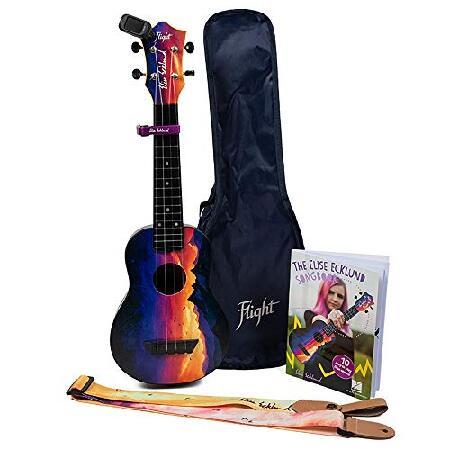 Flight Elise Ecklund Sunset Travel Ukulele Bundle 4-String