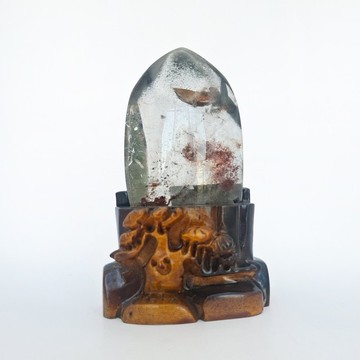 天然水晶 四季幽靈水晶 紅幽靈 綠幽靈 擺件 裝飾品 WB027