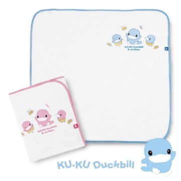 KUKU紗布毛巾浴巾(藍/粉)