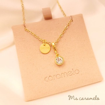 【焦糖小姐 Ms caramelo】水晶之王 白水晶項鍊 (K黃款)