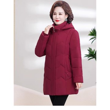雅致鹿秋冬外套2025年冬季新款中長款加厚白鴨絨媽媽裝羽絨服大碼