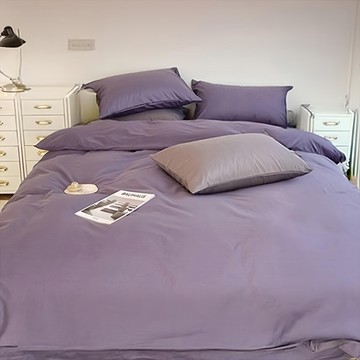 夢之語 柔舒棉 床包涼被組  加大  紫色甜心
