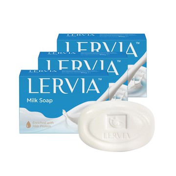 印尼Lervia牛奶嫩膚皂90g經典牛奶*3入