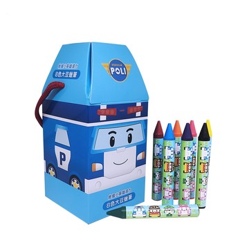 nunuKIDS Robocar Poli 波力 救援小英雄 8色 大豆蠟筆