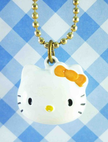 【震撼精品百貨】Hello Kitty 凱蒂貓 KITTY鈴鐺鑰匙圈-大頭(橘) 震撼日式精品百貨