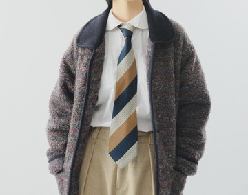 【少女雅痞】英倫復古 彩色毛圈/絎棉外套