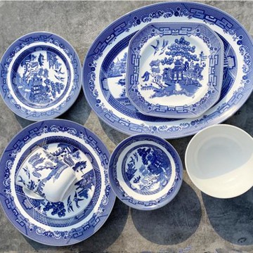 原單出口英國 jbs陶瓷餐具西廂記魚盤餐盤谷物碗水杯方盤