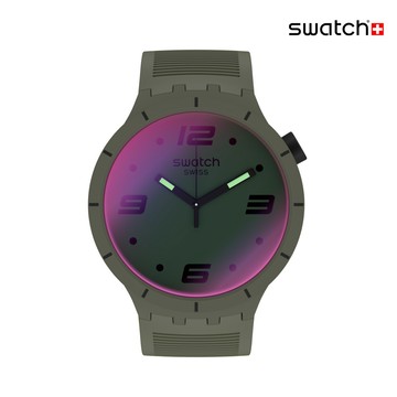 Swatch FUTURISTIC GREEN 大錶面手錶/瑞士製造 SO27M105 (47mm)【官方旗艦店】