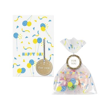 珠友Chuyu糖果禮物袋/GB-10086-01/歡慶藍/中/180x120mm/4入/包