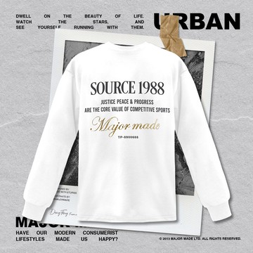 質感金屬磨毛機能長T