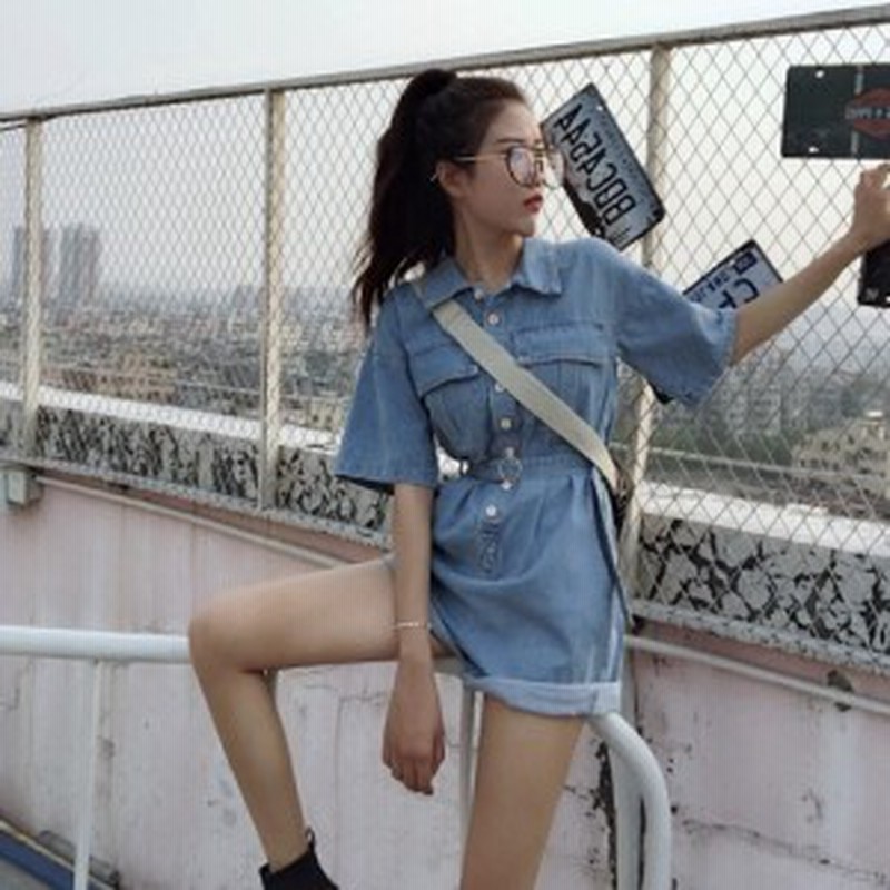 ストリートカジュアルオールインワン ショートパンツ ハイウエスト 夏 おしゃれ女子 リゾートコーデや学生風コーデに 通販 Lineポイント最大1 0 Get Lineショッピング