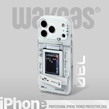【Wakcas】iPhone 17 復古相機隱藏支架手機殼 15 14 13 Pro Max 防摔殼 CCD