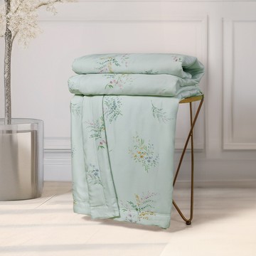 新品_東妮寢飾(單人)環保印染100%天絲™萊賽爾印花涼被／伊甸花園