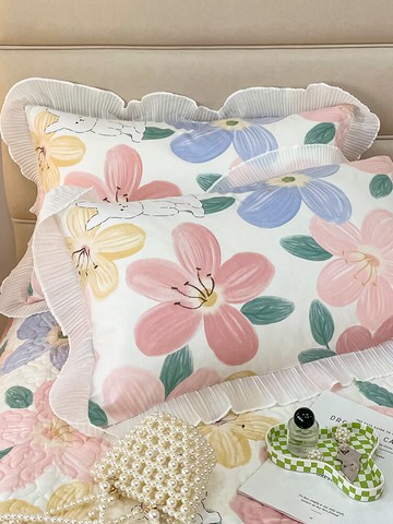 ins純棉單人枕頭套單個女100全棉網紅加厚枕芯內膽套48x74 一對裝