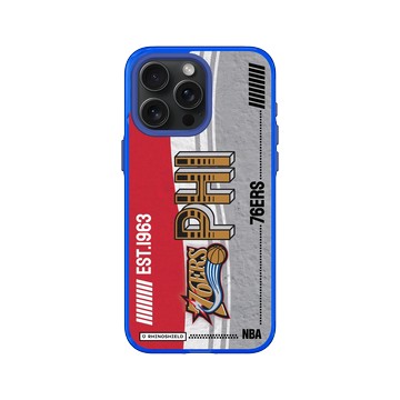 iPhone 15 Pro Max Clear 激光藍 - NBA - 復古球員卡-費城76人 Philadelphia 76ers - Vintage Card