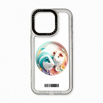 iPhone 16 Pro 殼 TRON iPhone 16 Pro 可愛紙雕天竺鼠  載具 太空殼 透白款 手機殼