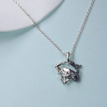 十二星座系列--摩羯座山羊座銀項鍊